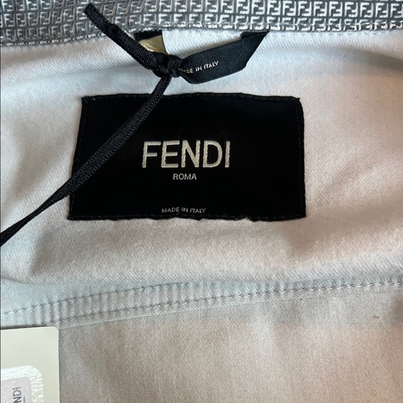Fendi Signature Logo Shirt Jacket Gray - Picture 9 of 14